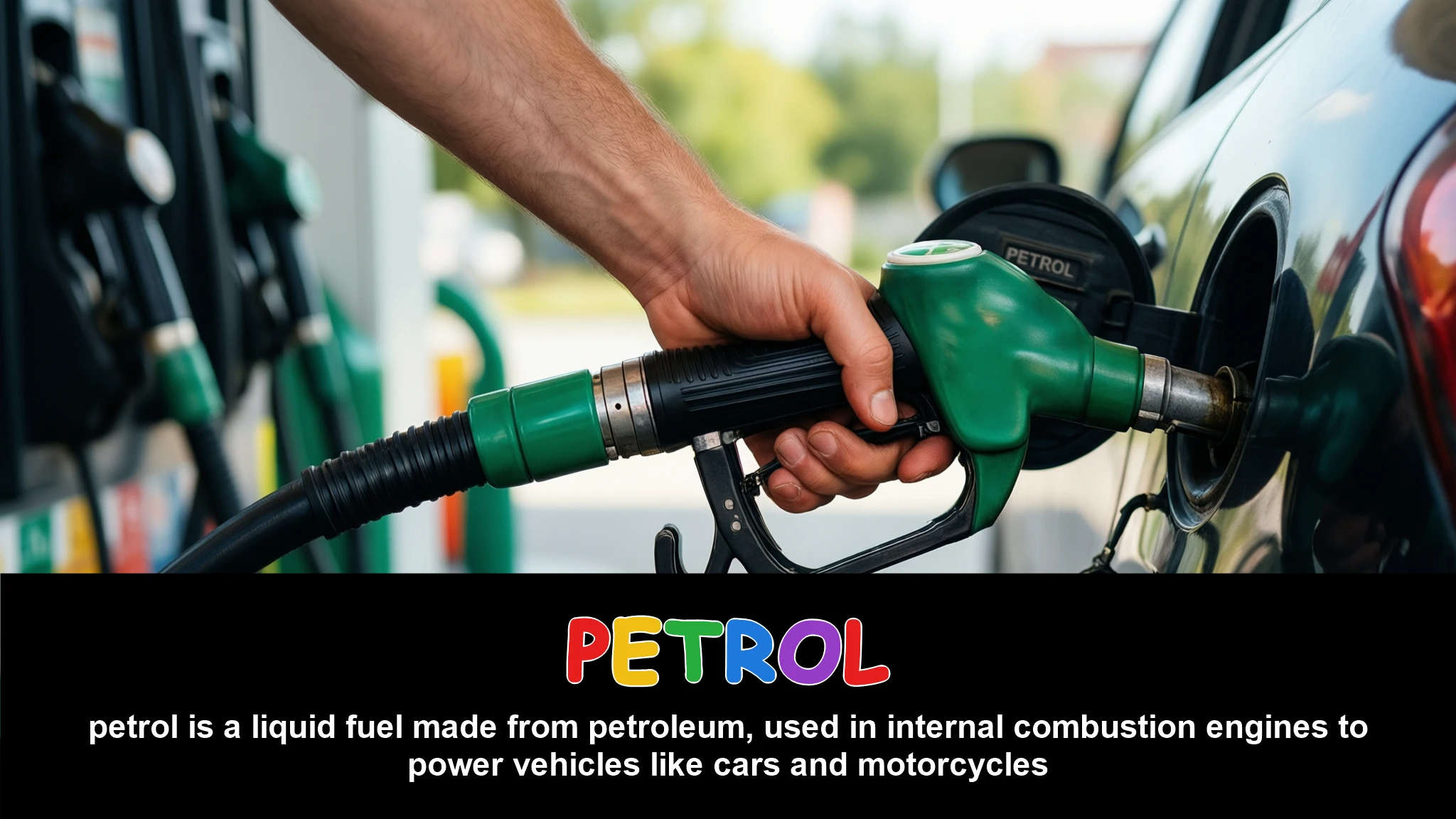English Illustration for petrol
